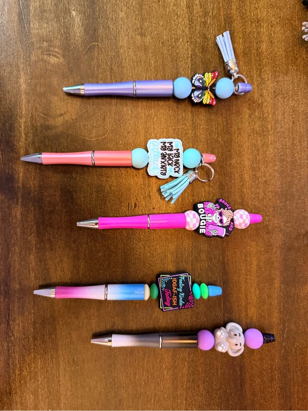 Decorative Pink Novelty Pen with Charm - Fun Writing